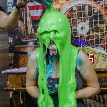 walking the plank: Special Nicoly taking many pies in the face and slimed and friends
