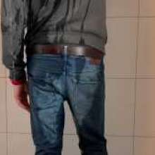 TheWetBrothers: He is home alone and horny, wearing nice clothes and sneakers.