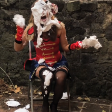 Dominic: Tiswas Girl Gets Pied in Every Outfit