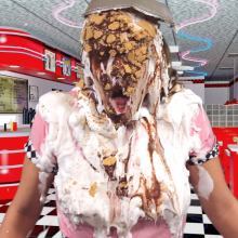 PieZone: New Model Stephanie Makes Her Messy Debut at the Pie Fight Diner!