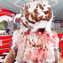 PieZone: New Model Stephanie Makes Her Messy Debut at the Pie Fight Diner!