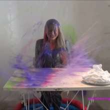 RevSlymsford: The Thank-You Desk Bundle: Cherry and Jessie both trashed at the desk