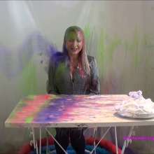 RevSlymsford: The Thank-You Desk Bundle: Cherry and Jessie both trashed at the desk