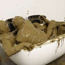 WamtasticUK: 3 Cute Guys in Smart Suits Pushed into Muddy Bath