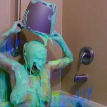 messyhot: Chikkin Slimed in a Vinyl Skirt--a Super Long Session
