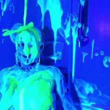messyhot: Chikkin Slimed in a Vinyl Skirt--a Super Long Session