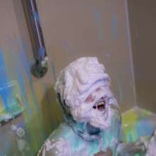 messyhot: Chikkin Slimed in a Vinyl Skirt--a Super Long Session