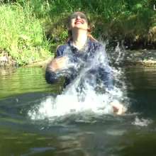 DungeonMasterOne: Denim Playsuit River Swim for Felicity