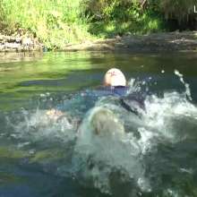 DungeonMasterOne: Denim Playsuit River Swim for Felicity