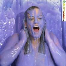 bosunbob: Photo set of bonkers babe big boobed Lottii gunged in blue