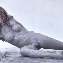 FOXY: Roxy covered in clay