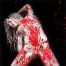 FOXY: Silver and red paint