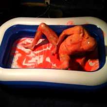 Dawamman: Naked Male Covered in Fluorescent Red Slime
