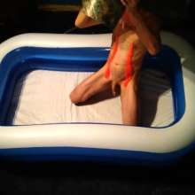 Dawamman: Naked Male Covered in Fluorescent Red Slime