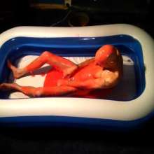 Dawamman: Naked Male Covered in Fluorescent Red Slime