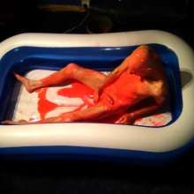 Dawamman: Naked Male Covered in Fluorescent Red Slime