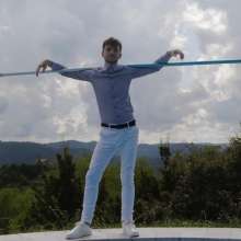 wamgame1: Nate in Swimming Pool Strips to Jockstrap