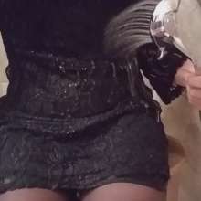 MadelineOasis: Oasis Video--A Little Black Dress and Corset In Shower