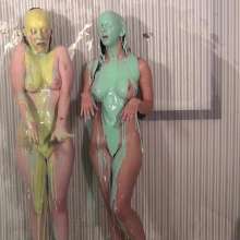 Anglefan: Tara Tied gets pied with friend Kerri Taylor!