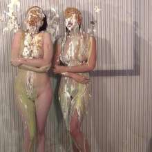 Anglefan: Tara Tied gets pied with friend Kerri Taylor!