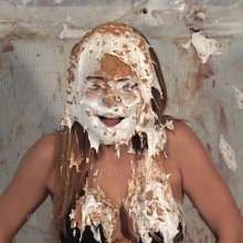 Anglefan: Pied and slimed Brazilian babe