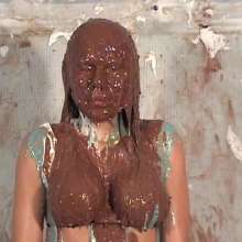 Anglefan: Pied and slimed Brazilian babe