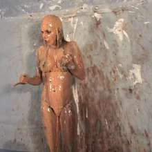 Anglefan: Pied and slimed Brazilian babe