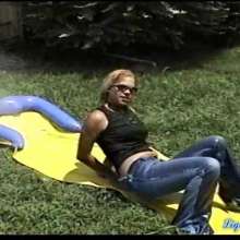 wamtec: Wet Jeans Waterslide--Baby and Danni