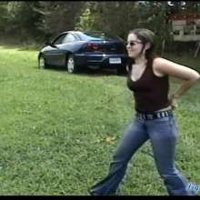 wamtec: Wet Jeans Waterslide--Baby and Danni