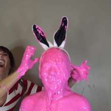 Jayce: Alice "Plastered" into a Peep then paint graffiti by me!