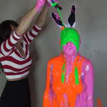 Jayce: Alice "Plastered" into a Peep then paint graffiti by me!