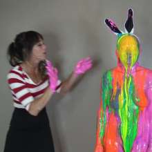 Jayce: Alice "Plastered" into a Peep then paint graffiti by me!