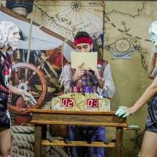 walking the plank: Lost photos of Zoe getting pied (some unpublished)--Program 12