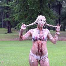 FunFilled Photography: Caley Gets Mega-messy with Pie/slime/ranch/mayo/syrup!