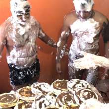 RevSlymsford: Curly, Larry + Moe: Pie Fight + Stripping At The Restaurant