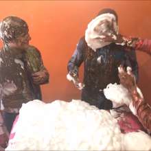 RevSlymsford: Curly, Larry + Moe: Pie Fight + Stripping At The Restaurant