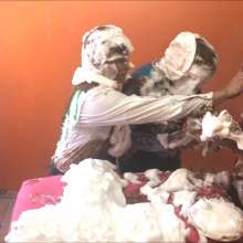 RevSlymsford: Curly, Larry + Moe: Pie Fight + Stripping At The Restaurant