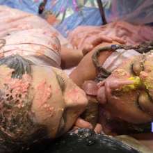 Darla DeVour: Darla and Kaya Give POV Double Messy Blow Job