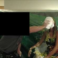 RevSlymsford: Harley G Pied, Gunged, Custarded Chatting With Mystery Man