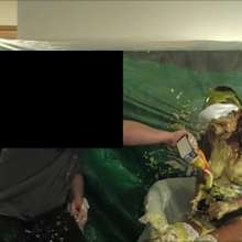 RevSlymsford: Harley G Pied, Gunged, Custarded Chatting With Mystery Man