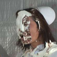 Alumi: 2 Japanese girls in a messy cosplay scene: maid Momo vs. nurse Aoi