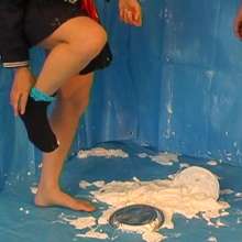 Alumi: Two girls, schoolgirl uniforms, bare soles, and lots of pie!