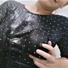 MadelineOasis: Lolita Showers in Black Skirt and a Black Polka Dot Top