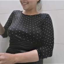 MadelineOasis: Lolita Showers in Black Skirt and a Black Polka Dot Top