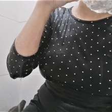 MadelineOasis: Lolita Showers in Black Skirt and a Black Polka Dot Top