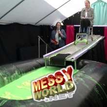 LiquidX: Caitlyn takes on The Plunga!  in Officewear