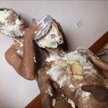 RevSlymsford: Rafa And Daniel Naughty Play With Real Pies: Rafa Cums