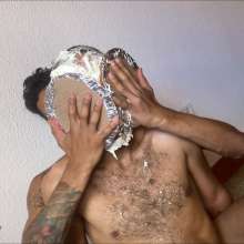 RevSlymsford: Rafa and Daniel Handjob Play With Real Pies... Daniel Cums