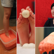 Alumi: Beautiful Japanese ballerinas seem to love putting their bare feet in slime