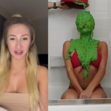 Slimed Models: Vanessa Watches Back Her Epic, Nasty Sliming